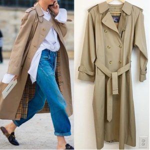 Burberry | Vintage Classic Trench Coat Nova Check Lining 10 XXL